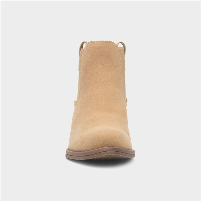 Richie Womens Taupe Heeled Ankle Boot