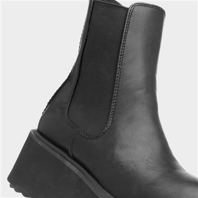 Heyday Womens Black Platform Ankle Boot
