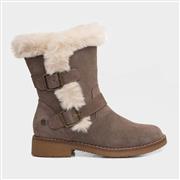 Hush Puppies Macie Womens Grey Suede Boot (Click For Details)