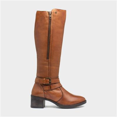 Jive Womens Tan Leather High Leg Boot