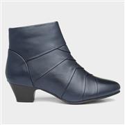 Lotus Tara Womens Navy Leather Ankle Boot (Click For Details)