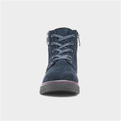 Comb Womens Navy Boot
