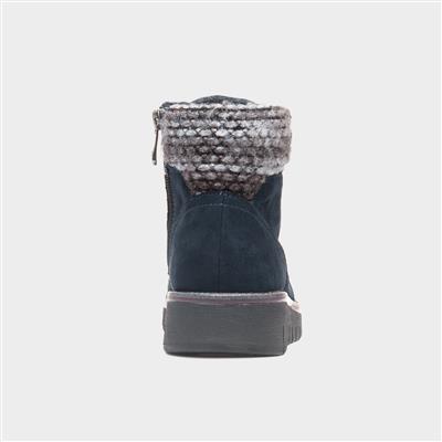 Comb Womens Navy Boot