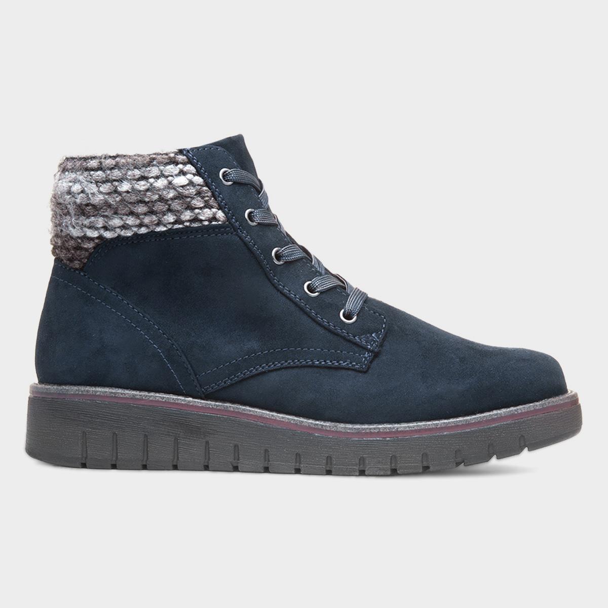 Comb Womens Navy Boot