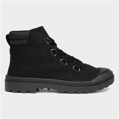 Piper Melstone Womens Black Canvas Boot