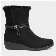 Sprox Womens Black Wedged Boot (Click For Details)