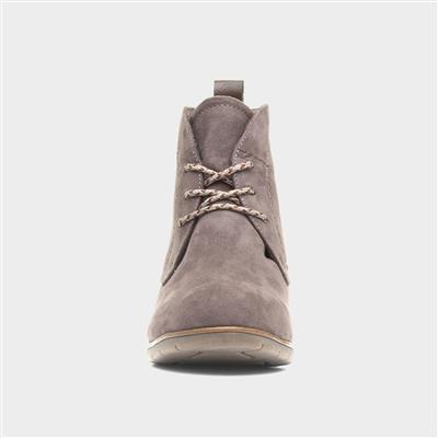 Womens Brown Heeled Boot