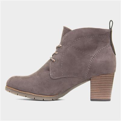 Womens Brown Heeled Boot