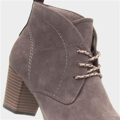 Womens Brown Heeled Boot