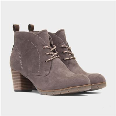 Womens Brown Heeled Boot