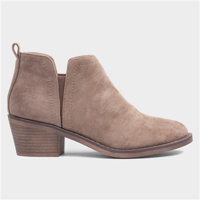 York Womens Walnut Brown Ankle Boot