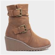 Lotus Pheobe Womens Brown Wedge Boot (Click For Details)