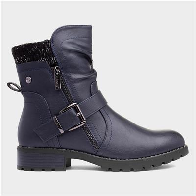 Jemma Womens Navy Ankle Boot
