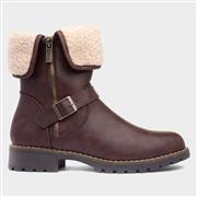 Lotus Misha Womens Brown Fleece Collar Ankle Boot (Click For Details)