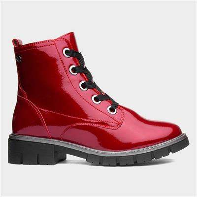 JoJo Womens Red Ankle Boot