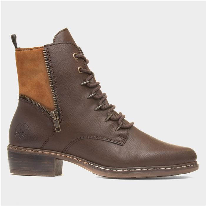 Antistress Womens Brown Lace Up Ankle Boot