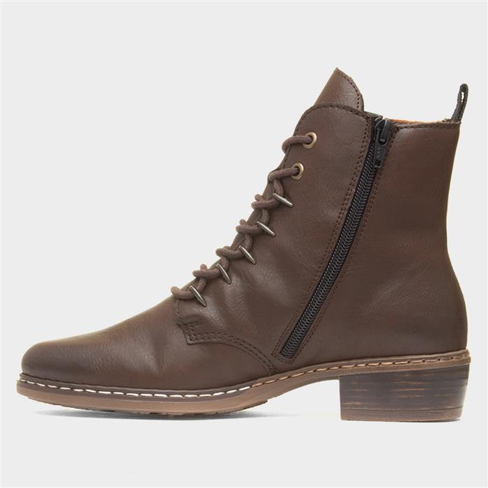 Antistress Womens Brown Lace Up Ankle Boot