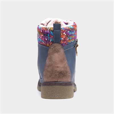 Jalapeno Womens Blue Ankle Boot