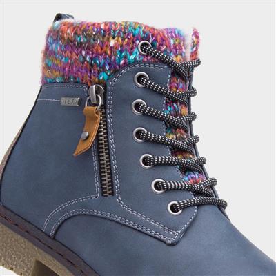 Jalapeno Womens Blue Ankle Boot