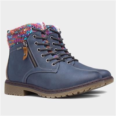 Jalapeno Womens Blue Ankle Boot