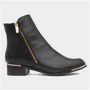 Lunar Brise Black Womens Zip-Up Ankle Boot (Click For Details)