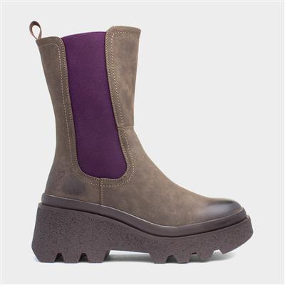 Mystique Womens Brown & Purple Boot