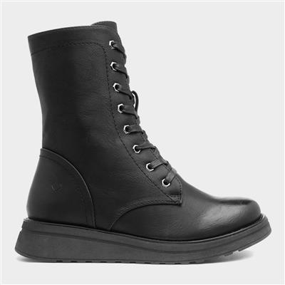 Martina Womens Black Lace Up Boot