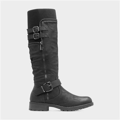 Jennifer Womens Black Calf Boot