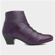 Lotus Tara Womens Purple Leather Ankle Boot (Click For Details)