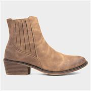 Topway Womens Taupe Zip Ankle Boot (Click For Details)
