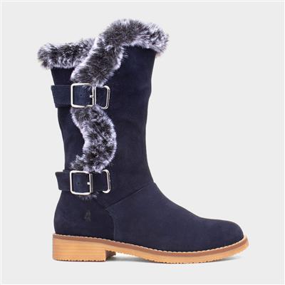 Megan Womens Navy Leather Calf Boot