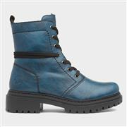Rieker Womens Blue Fleece Lined Ankle Boot (Click For Details)