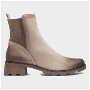 Caprice Mud Womens Taupe Nubuck Leather Boot (Click For Details)