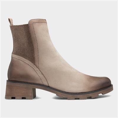 Mud Womens Taupe Nubuck Leather Boot