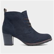 Marco Tozzi Womens Navy Lace Up Ankle Boot (Click For Details)