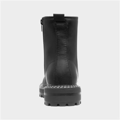 Marissa Womens Black Lace Up Boot