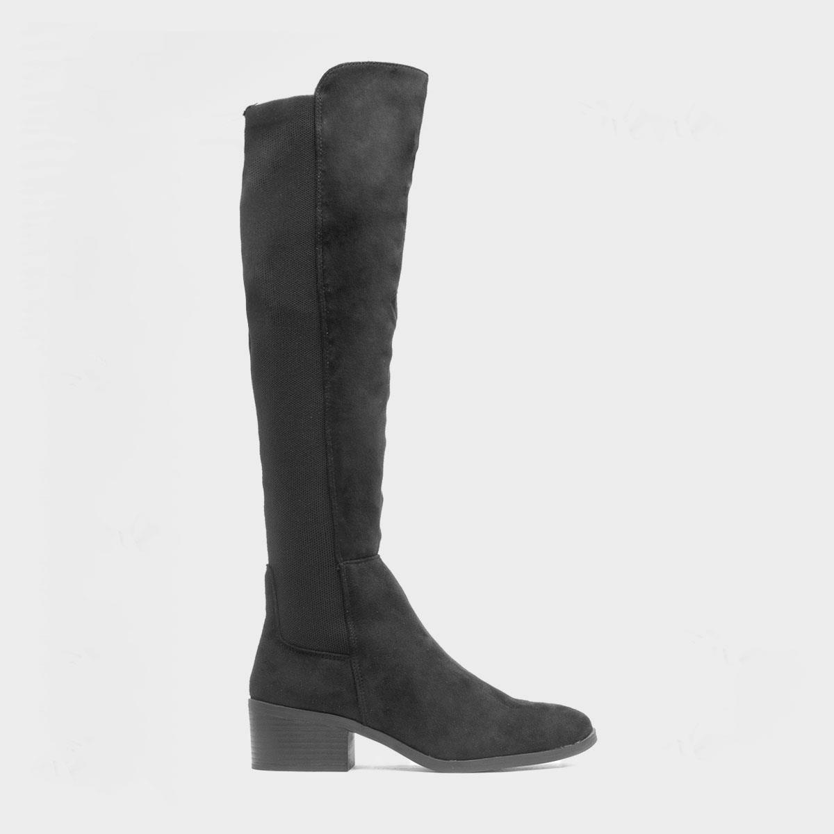 Truffle Jade Womens Black Knee High Boot-189799 | Shoe Zone