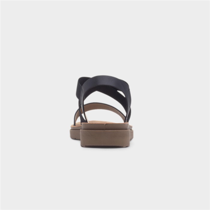 Womens Black Wide Fit Sandal