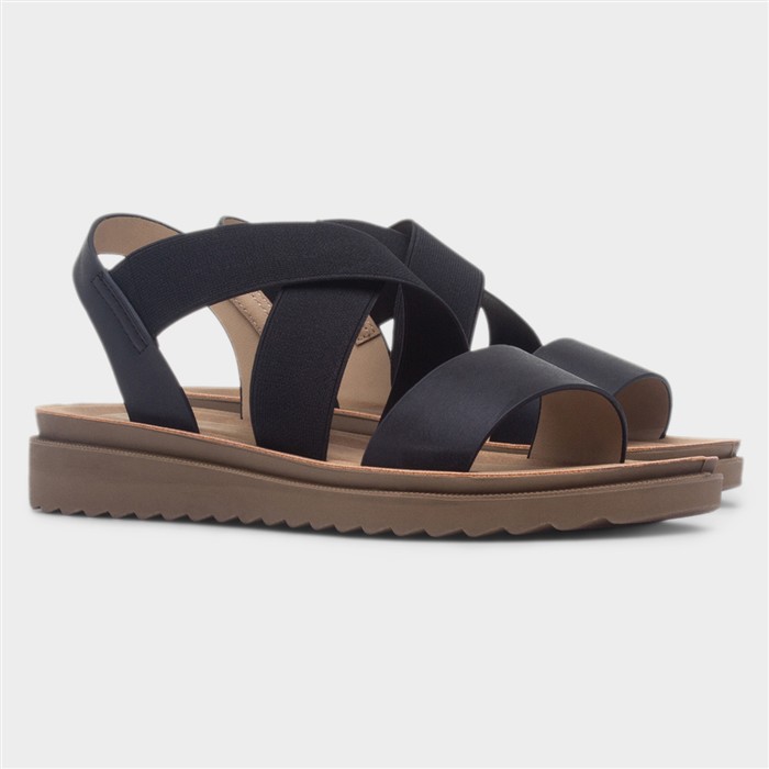 Womens Black Wide Fit Sandal