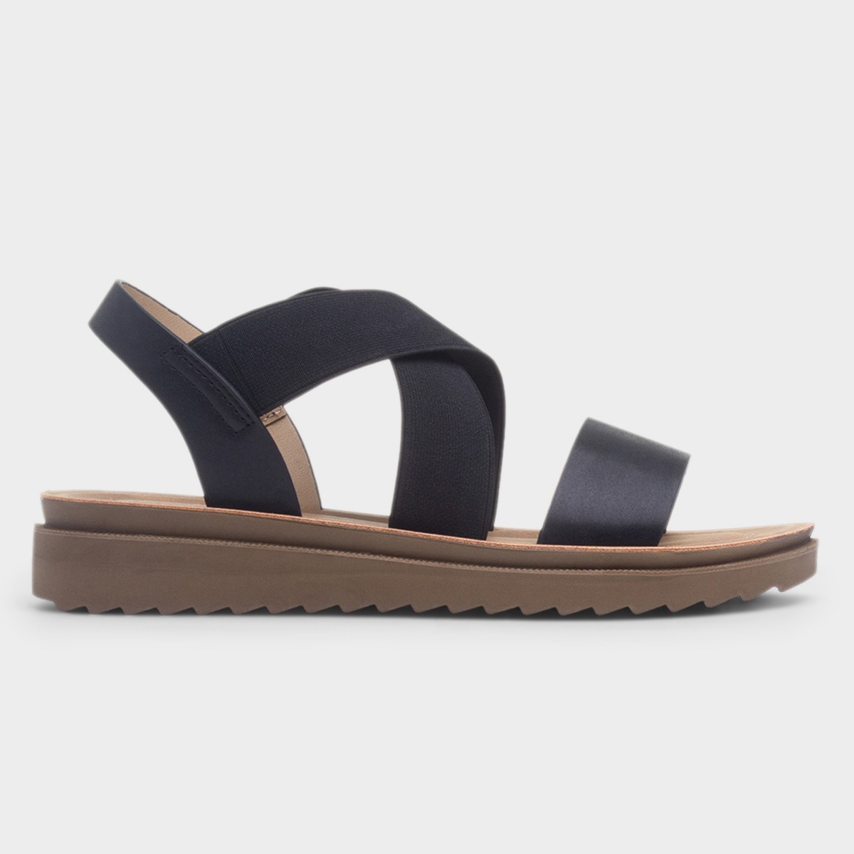 Womens Black Wide Fit Sandal