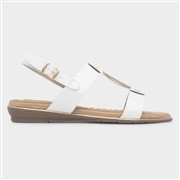 Lunar Adora Womens White Slingback Buckle Sandal (Click For Details)
