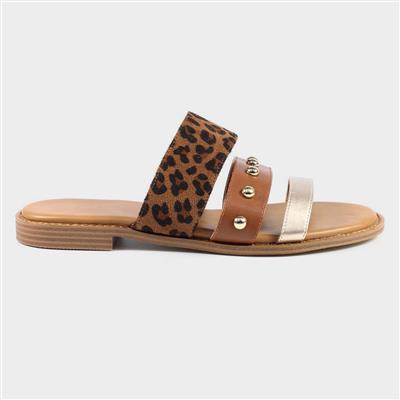 Adelaide Womens Brown Leopard Sandal