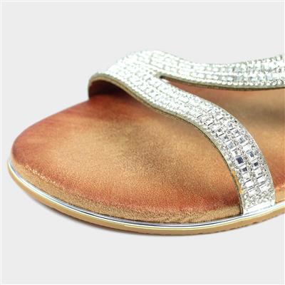 Blaise II Silver Womens Sandal in Metallic