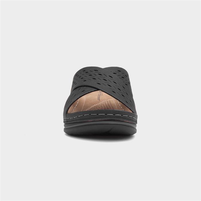 Antigua Womens Black Mule Sandal