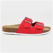 Lazy Dogz Roco Womens Red Suede Sandal (Click For Details)