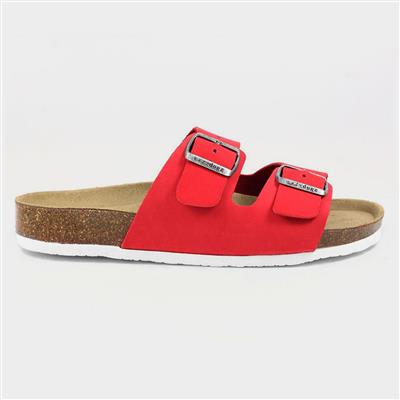 Roco Womens Red Suede Sandal