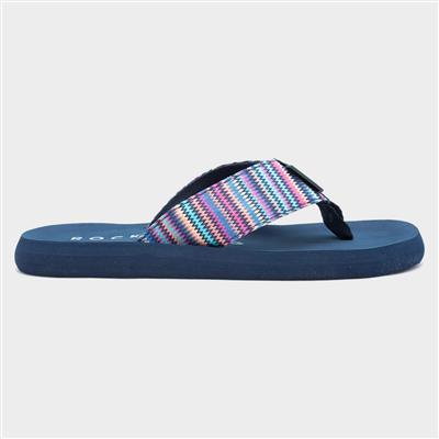 Adios Stark Womens Striped Flip Flop