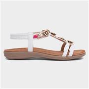 Lunar Feast Womens White Floral Sandal (Click For Details)