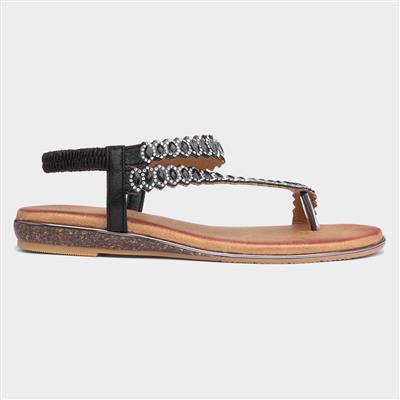 Novella Womens Black Sandal