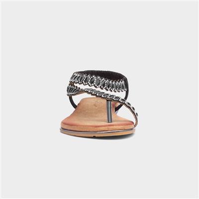 Novella Womens Black Sandal